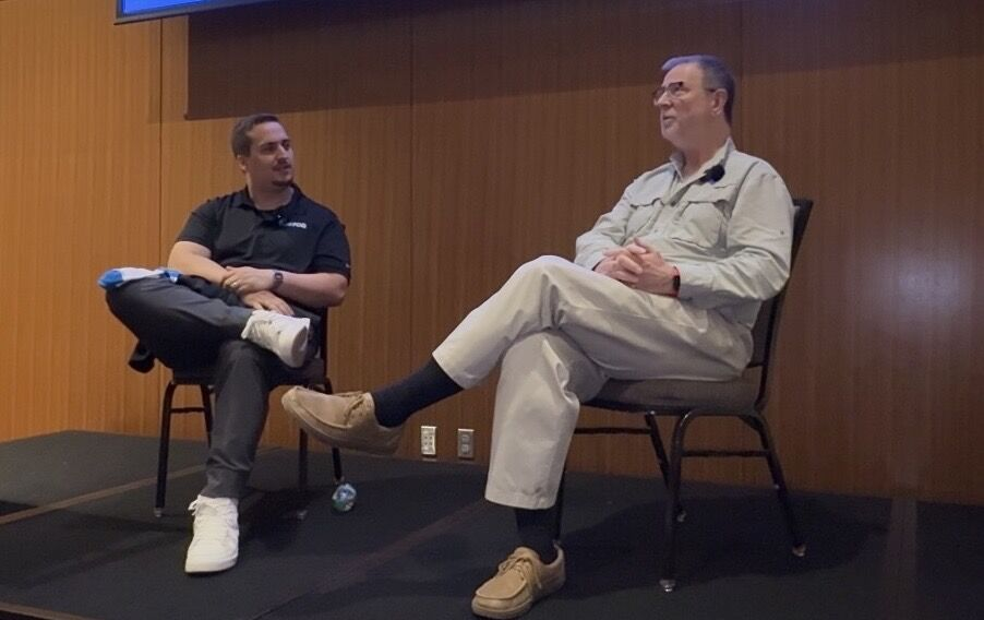 Andrew and Jeffrey on stage