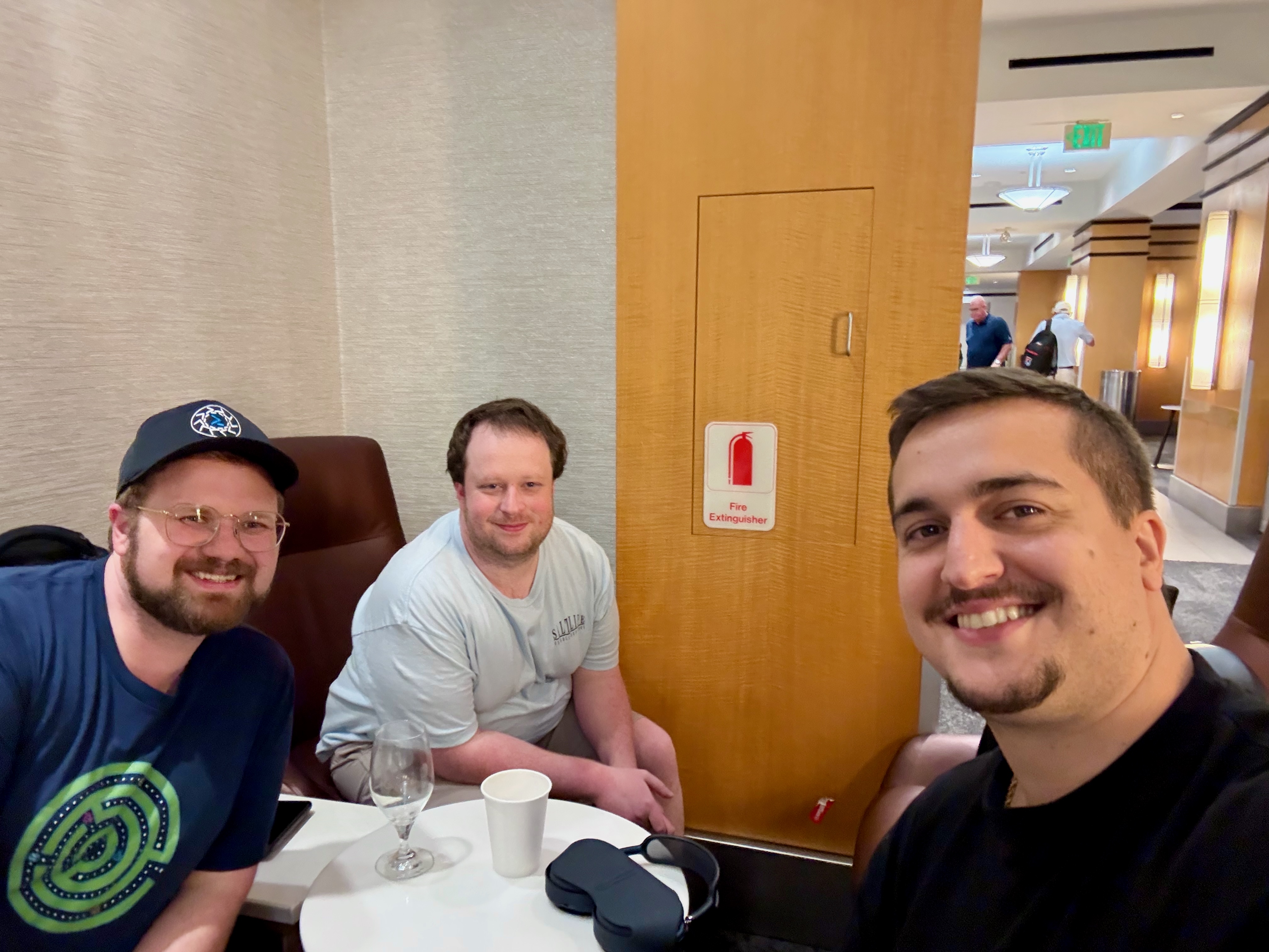 Me, Josh, and Blake in the Delta lounge OTW home